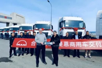 Ten MAN tractor units have been delivered to Xinjiang to enhance cross-border logistics
