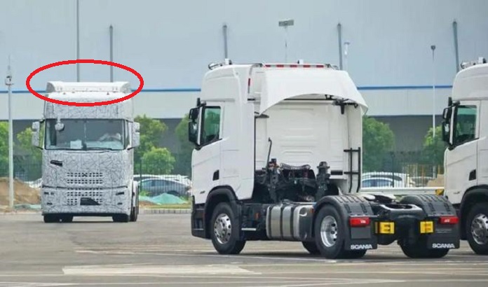 New Scania Test Truck Spotted at Rugao Factory in China
