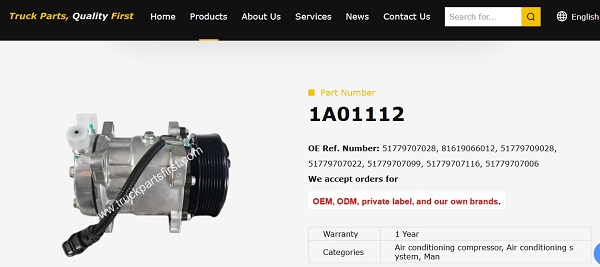 Update on Compressor No. 1A01112 Applied to MAN Trucks